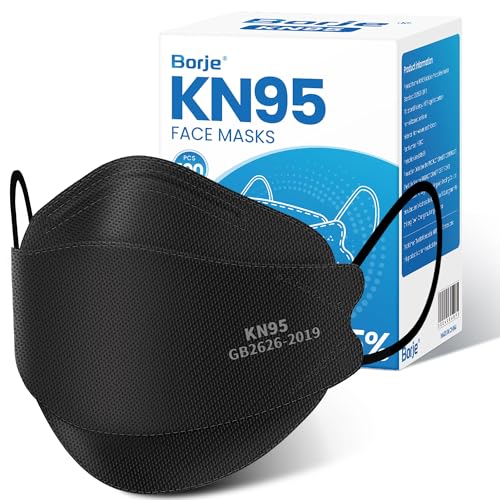 Image of Borje KN95 Face Masks, 100 Pcs Disposable Face Masks, Filter Protection Against PM2.5 from Fire Smoke & Dust