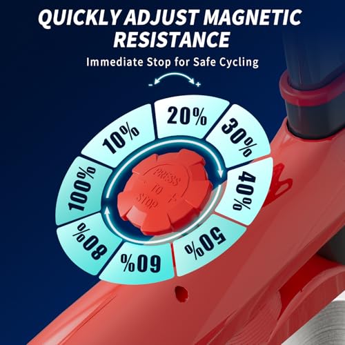 Image of Exercise Bike,Stationary Bikes for Home - Adjustable Workout Bike, Professional Exercise Bikes for Home, Efficient Workout Bike with Smartphone Mount & Digital Pulse Display