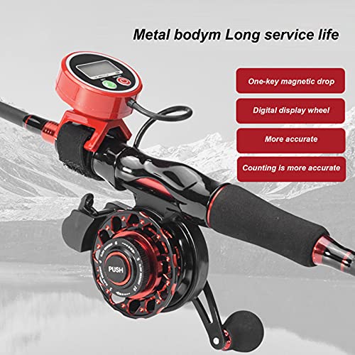 banapo USB wiederaufladbare Angelrolle, USB Linkshänder Angelrolle Absteigende Floß Angelrolle mit Alarm für Raft… – Bild 5