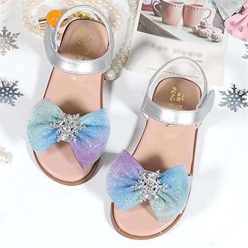 Girls Comfortable Foot Warmer Children Fashion Flat Snowflake Sandals Ice Princess Sandals Big Children Baby2
