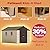 Patiowell 8 x 12 FT Plastic Outdoor Storage Shed with Floor, Resin Shed with Window and Lockable Door for Garden, Backyard, Tool Storage Use, Easy to Install in Beige (Kick-it Shed)