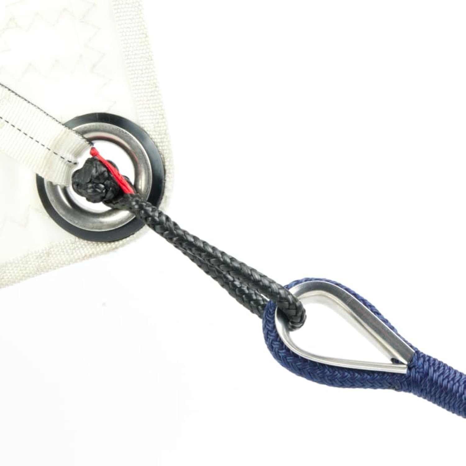 Grillo in Dyneema® con Apritore 6 mm Nero Fatto a Mano in Germania per Uso Marino