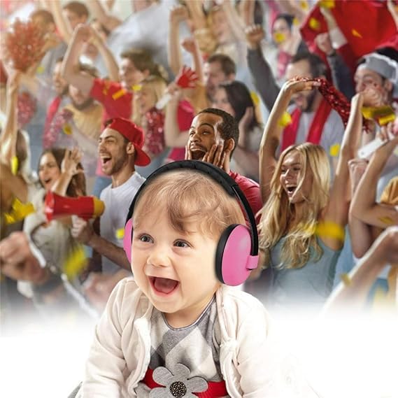 AVIARA™ Baby Noise Cancelling Headphones, Ear Protection Earmuffs Noise Reduction for 0-3 Years Kids, Babies Sleeping, Airplane, Concerts, Movie, Theater, Firework (Pink) (pack of 1) 1