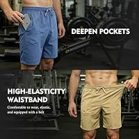 EMPTYPOP Mens Athletic Shorts with Pockets Lightweight Workout Shorts Quick Dry Basketball Shorts for Gym Running Golf Sports Black — image 4