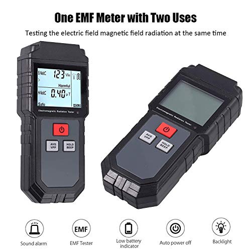 Emf Meter, Electromagnetic Radiation Tester,Hand-Held Digital Lcd Emf Detector, Great Tester For Home Emf Inspections, Office, Outdoor And Ghost Hunting #TOP2