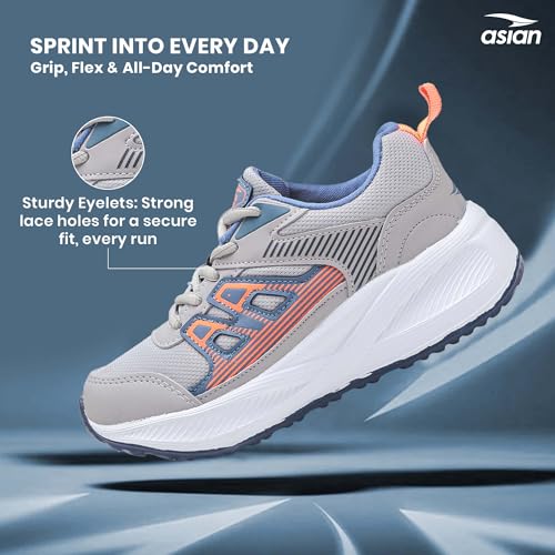 Image of ASIAN Adventure-56 Kids Running Shoes | Stylish Sports Sneakers with Memory Foam, Breathable Mesh Shoes | Anti-Slip Grip Sole for Daily Use, School & Travel