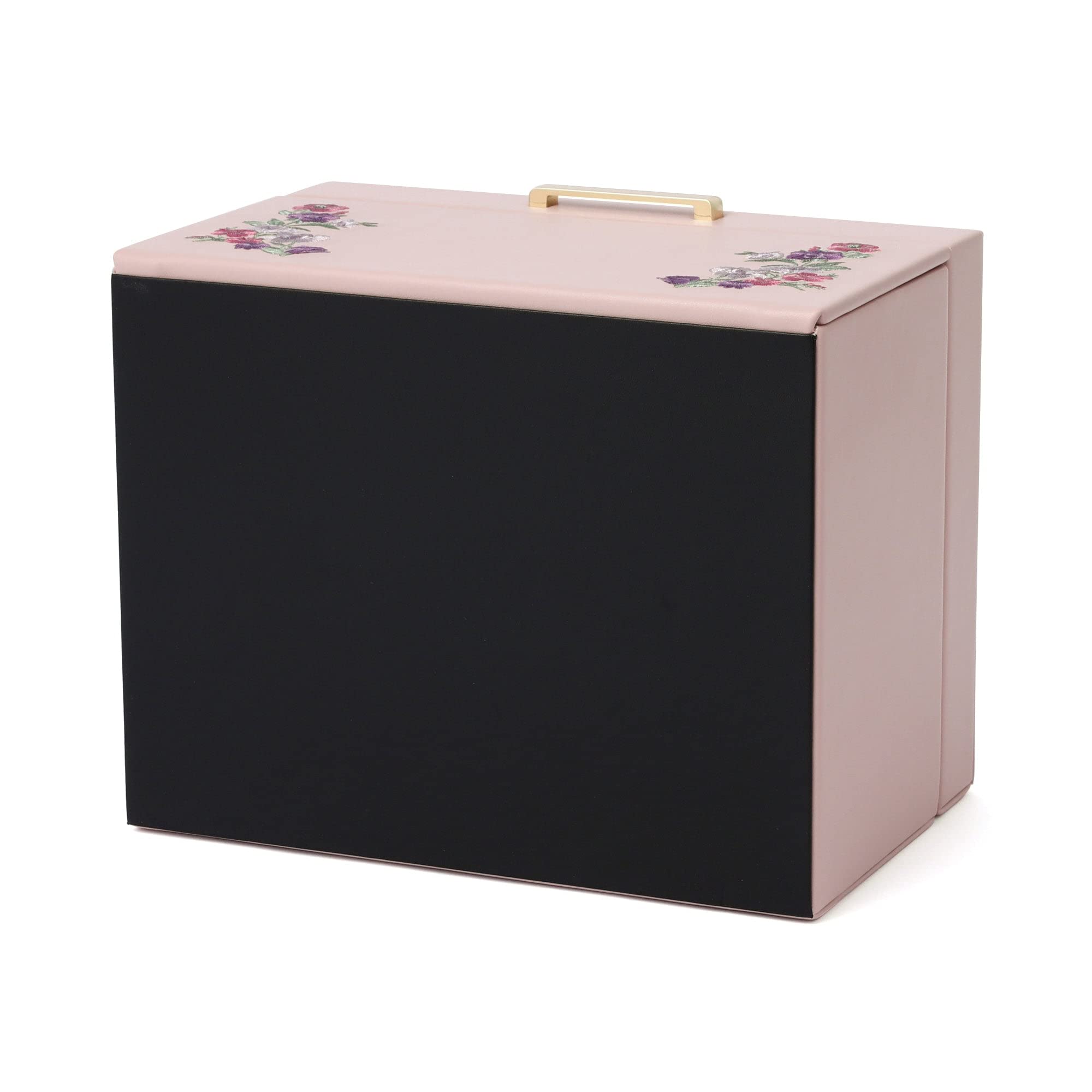 Francfranc エンブロイダリーフラワー ジュエリーボックス L エンブロイダリーフラワー ジュエリーボックス L ブルー