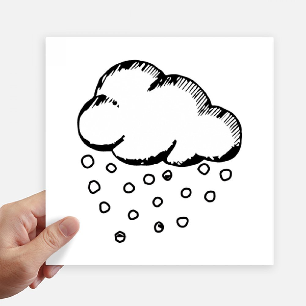 Pegatinas cuadradas de mano y granizo pack de 4 vinilos de 20cm para pared y maleta