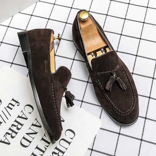 Leather Loafers for Men Suede Upper Fashion Outdoor Breathable Tenis para Hombre Designer Slip-on Shoes4