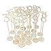 PIXNOR 1 to 20 Wooden Table Numbers with Holder Base for Wedding Party Decoration Pack of 20
