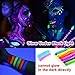 12 Pcs Glow in The Light Body Face Paint, Face Painting Kit, UV Crayons Kit Fluorescent Body Paints for Adults for Birthday Party Halloween Masquerade Makeup Outdoor
