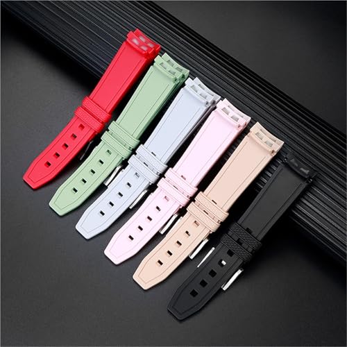 Bracelet Seamaster 300 caoutchouc rouge GUMMMY premium 20mm à bout incurvé pour montre homme - 5