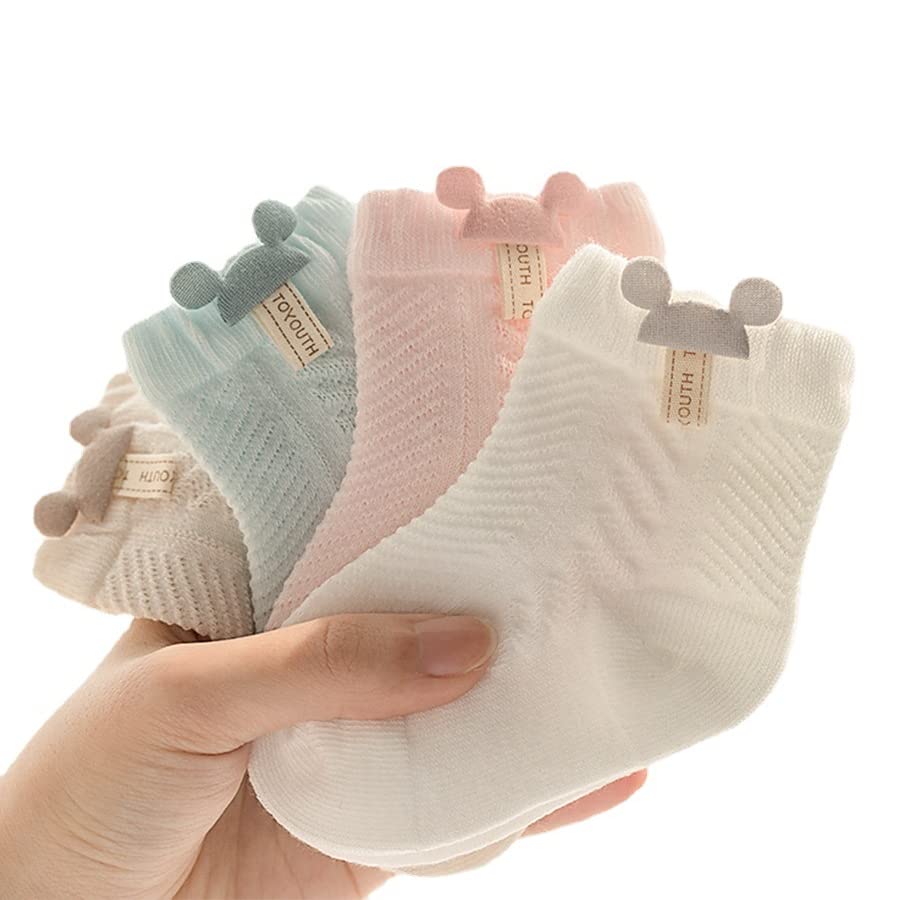 Image of Baby Girls | Baby Boys Soft Cotton Socks with Bow Tie
