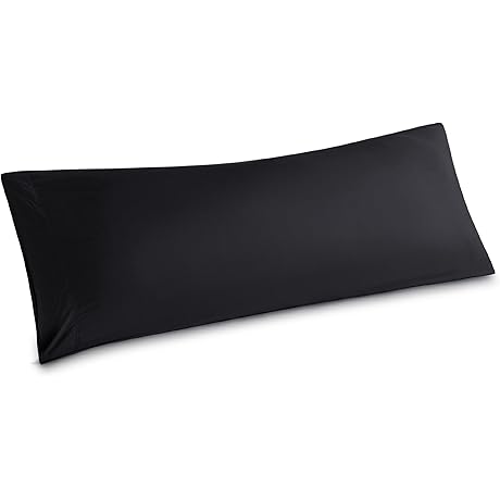Bedsure Black Cooling Body Pillow Case