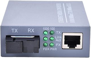 Optic Media Converter, Durable Reliable Gigabit Converter Radio Television Transmission for Parking Lot Access Security Monitoring Fiber-Optic Access