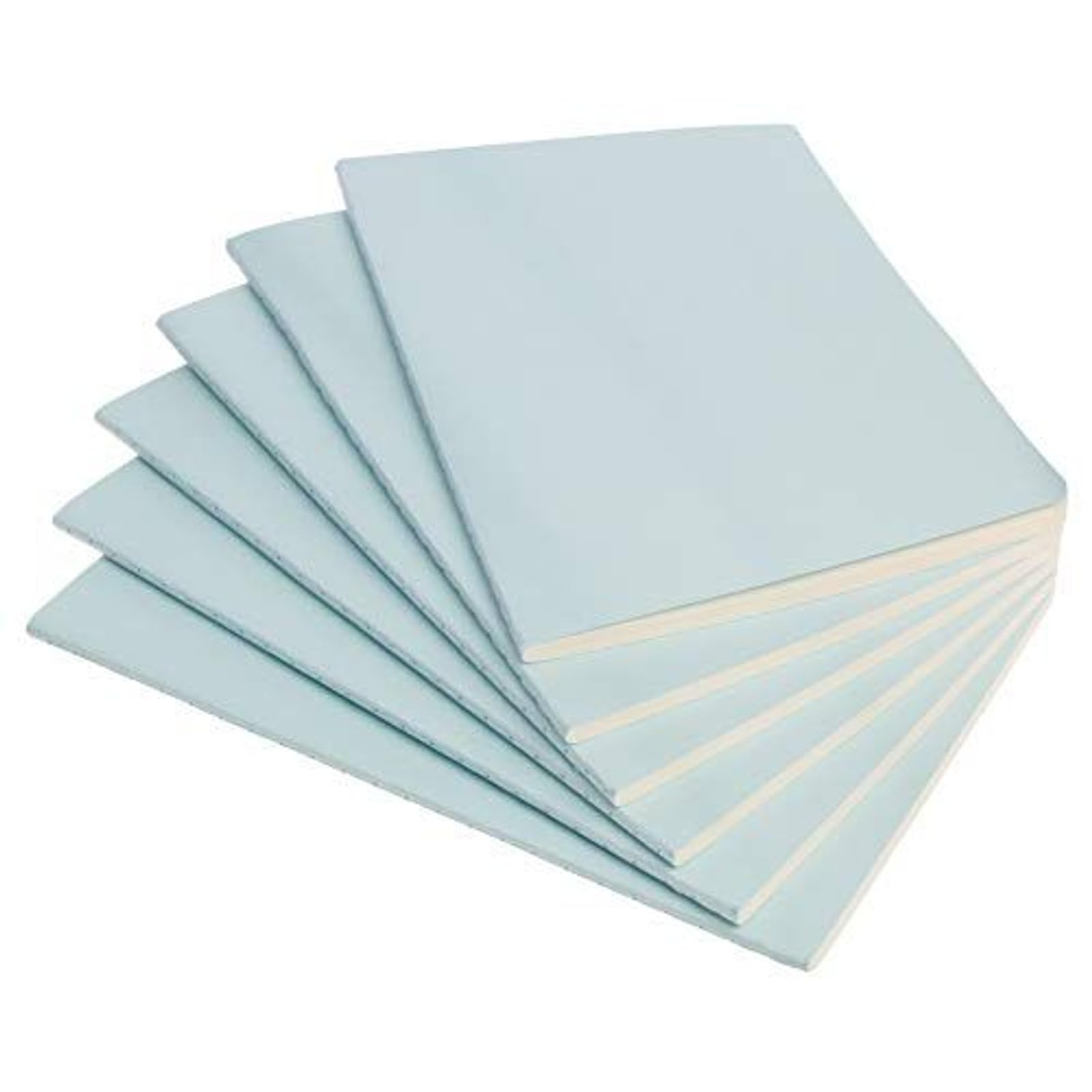 Simply Genius Journaling Notebooks - College-Ruled Writing Journal - Portable Travel Notebook - Soft-Cover Dotted Journal - Light Blue, Pack of 6, A5