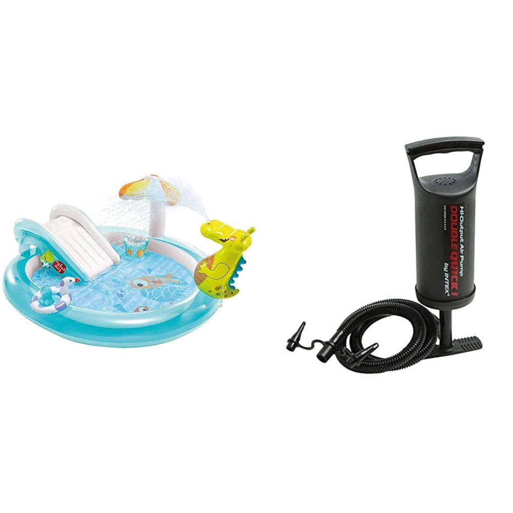 Intex Aire de Jeux Alligator & gonfleur a Main 0.9 litres