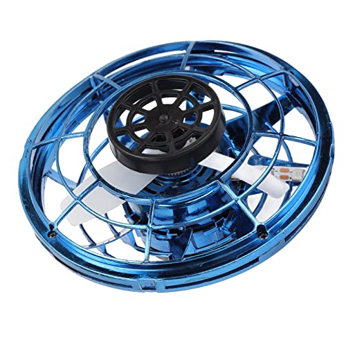 Mini Flying Spinner, Tecnología de Giro Inteligente Flying Spinner 4 Tipos de Juguetes Voladores Operados a Mano para Niños para Uso en Exteriores (Azul)