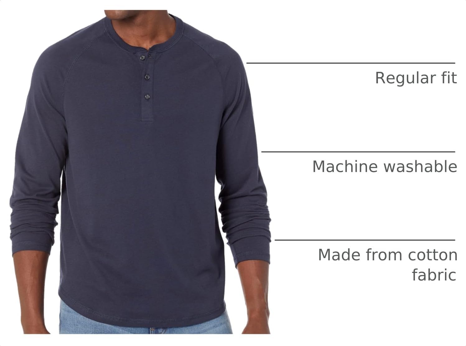 Amazon Essentials Men's Long-Sleeve Henley Shirt image 4
