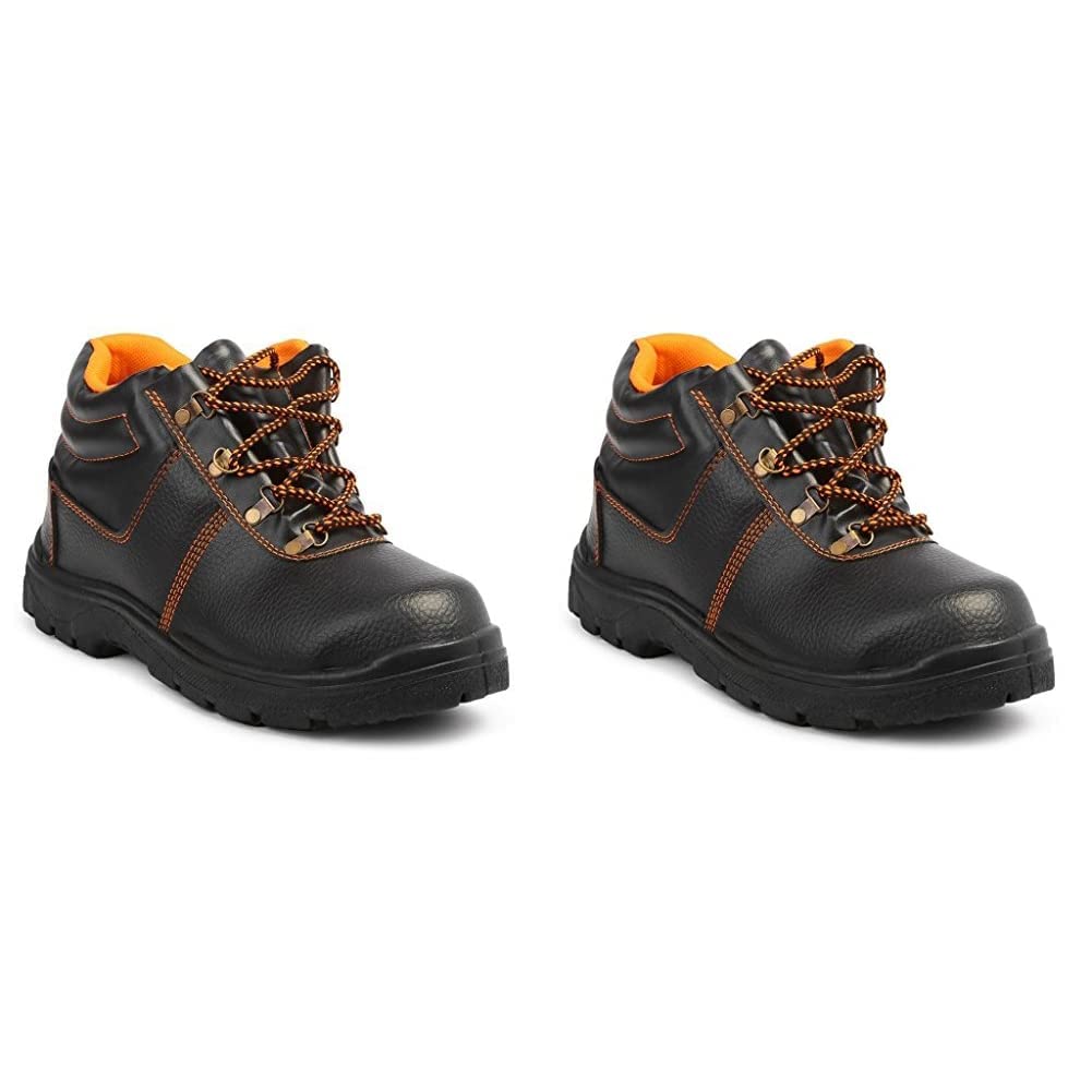 NEOSAFE Spark A5005 PVC Labour Safety Shoes (9, Black)-picture-17