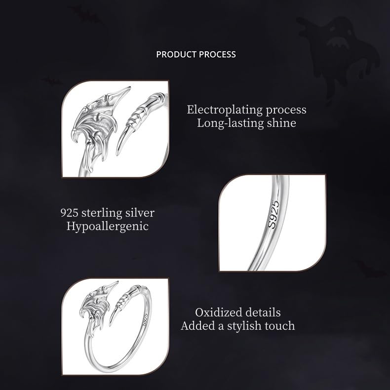 Bague Ailes de Diable en Argent pour Rompre avec les Bijoux Classiques - 5