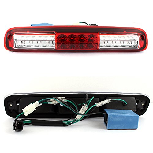 AKKON - For 2003-2007 Chevy Silverado GMC Sierra Red LED Light Tube Tail Brake Lights + 3rd High Mount Cargo Lamp