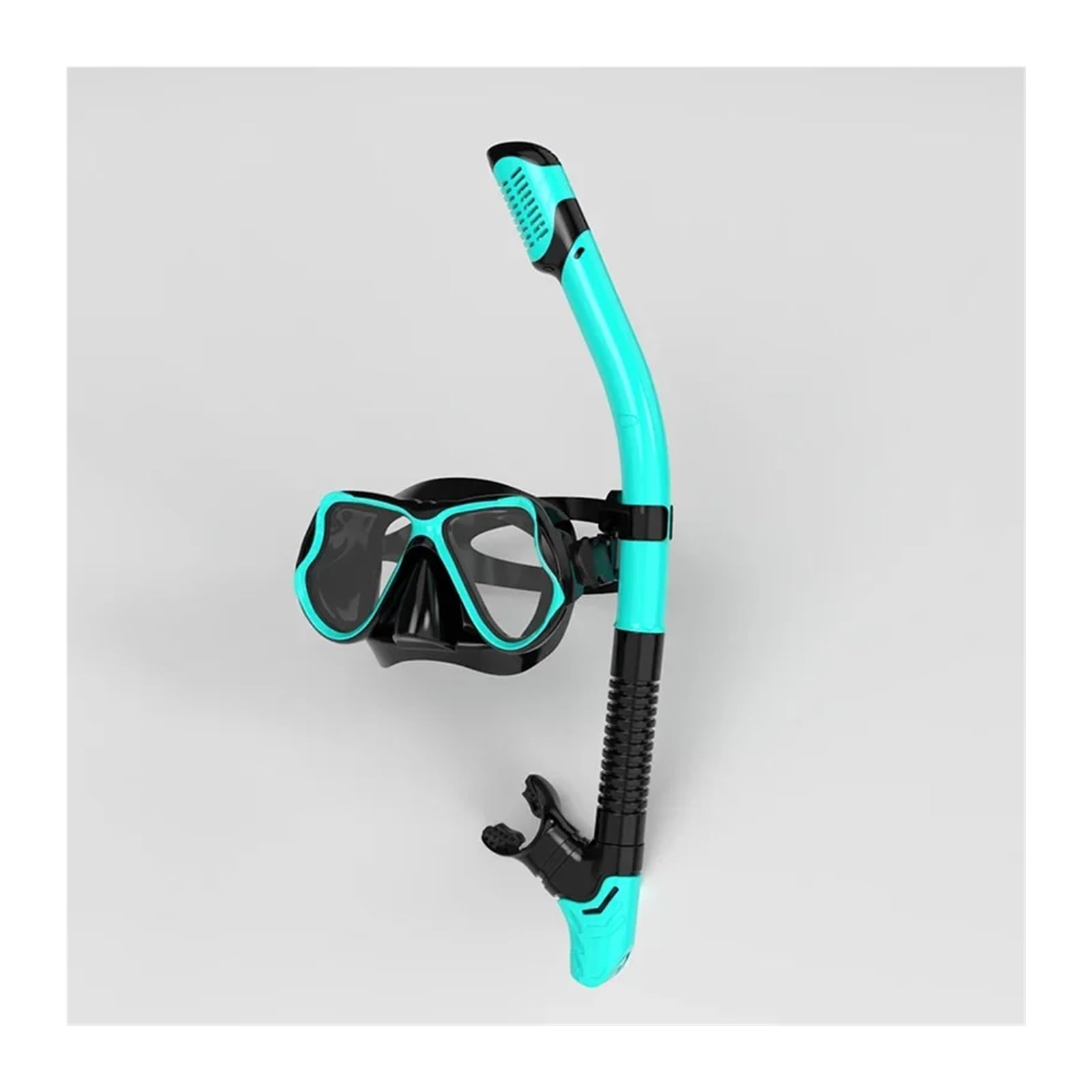 Maschera Subacquea Set di Occhiali da Sub Set Professionale per Lo Snorkeling Maschera da Sub in Silicone con Montatura Grande Snorkel Completamente Asciutto Maschera da Snorkeling(Green,L/XL)