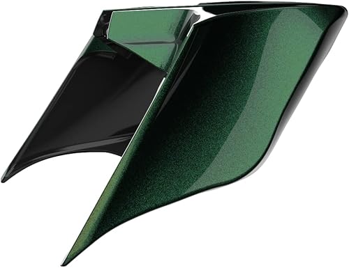 Miniatura 340 de Advanblack Barracuda - Cubiertas laterales estiradas plateadas (brillantes), paneles extendidos para Harley Touring Street Glide Road Glide Electra