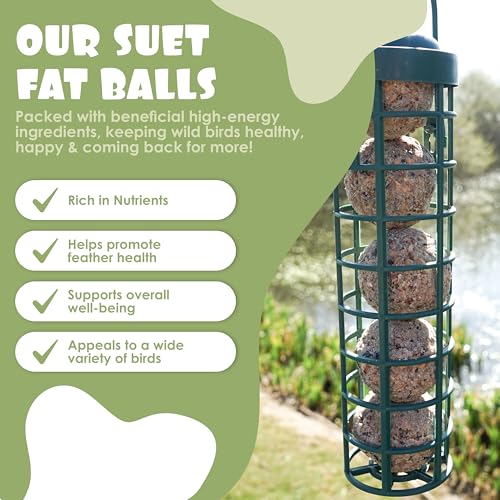 Suet Shop - 50 Suet Fat Balls, 4kg Tub - Enriched with Human Grade Beef Tallow - High Energy Bird Food with Essential Oils & Protein - All-Season Fat Balls for Wild Birds - Manufactured In The UK - Image 6