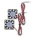 UEETEK 2pcs 4010 DC 12V Ventilador de refrigeración sin escobillas 2 cables para RepRap Prusa i3 DIY 3D Printer
