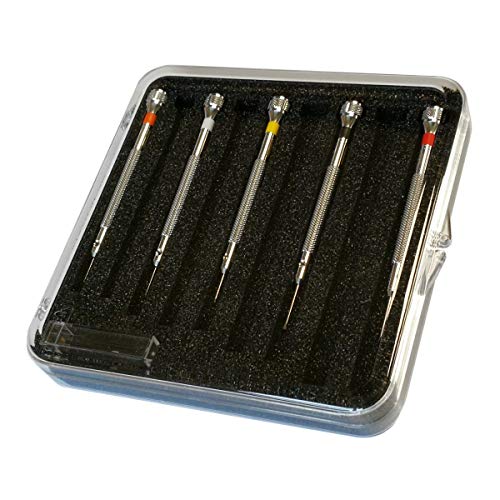 Bergeon 55-605 2868 Set of 5 Chrome Plated Brass Screwdrivers Watch Repair Kit