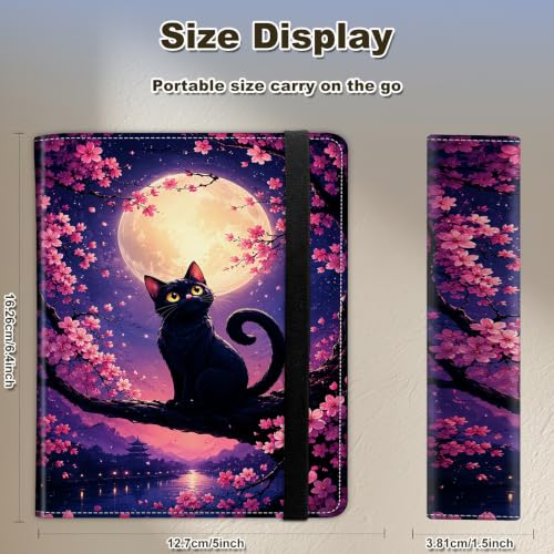 Image of Photo Album 4x6 120 Photos with Strong Elastic Band, Full Moon Black Cat