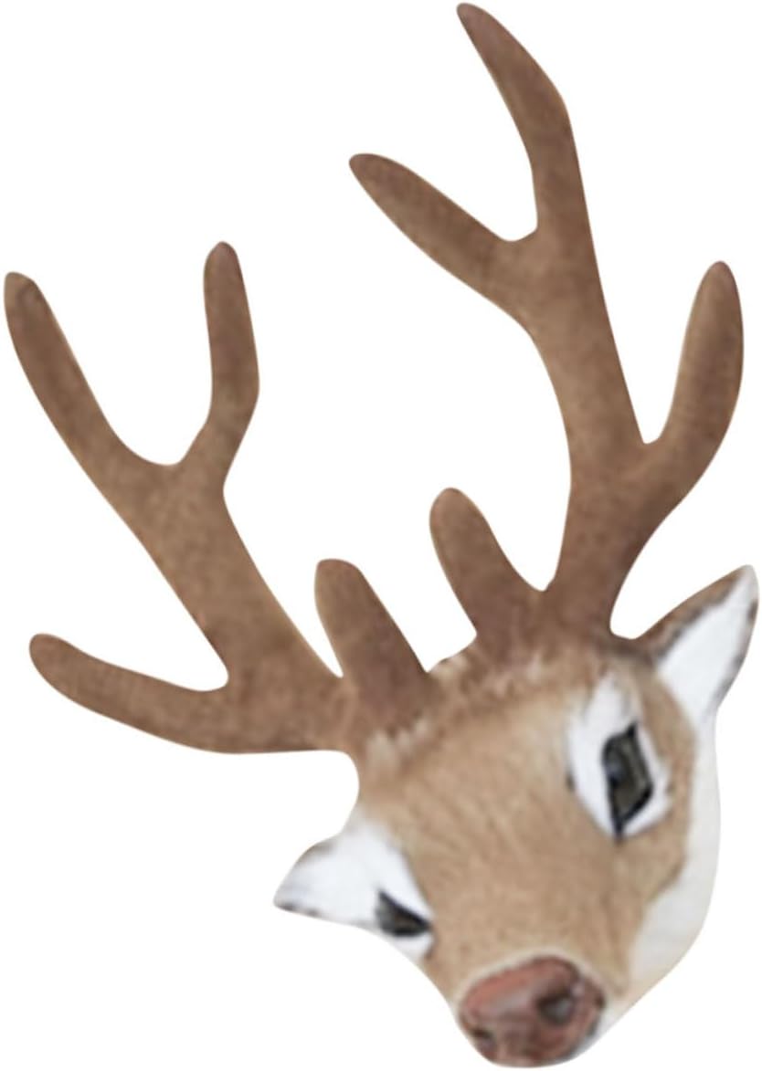 NOLITOY Faux Fur Animal Hair Clip for Children Elk Head for Hair Clip