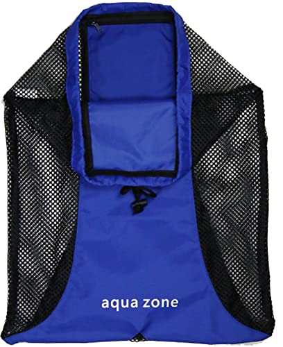 Drawstring Sports Equipment Mesh backpack For Swimming Beach Diving Travel Gym (Blue), 23 inch wide and 18 inch Tall - Image 4