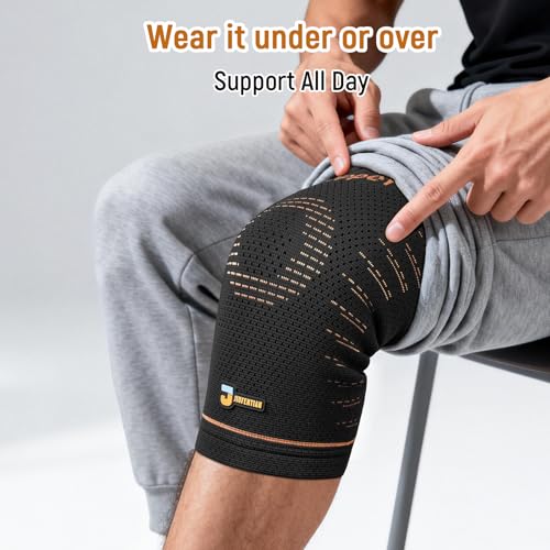 Image of JIUFENTIAN Copper Knee Sleeves with Comfortable Compression(2 Pack, Small)
