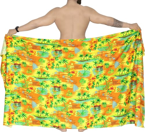 LA LEELA Men's Sarong Bath Pareo Wrap4