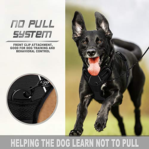 BARKBAY No Pull Dog Harness Front Clip Heavy Duty Reflective Easy Control Handle for Large Dog Walking(Black,L) - Image 4