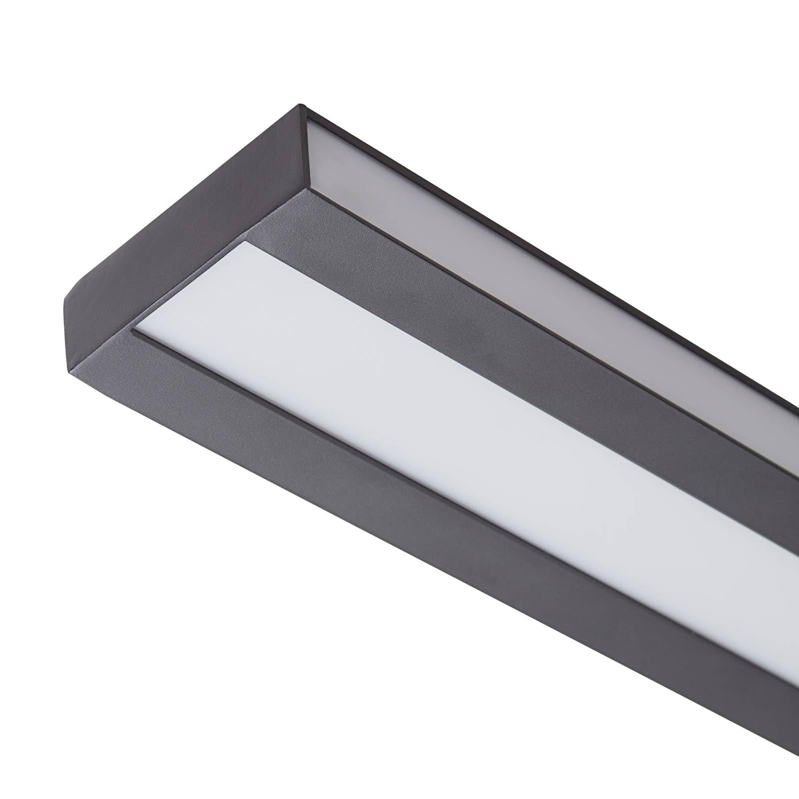 Lucande LED Smart Home Deckenlampe dimmbar mit Leselampe (Modern) in Schwarz aus Metall (1 flammig,) - Deckenleuchte Lampe Wohnzimmerleuchte