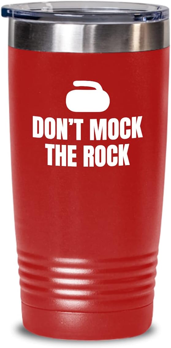Funny Curling Tumbler - Curling Gifts - Curler Present - Curling Sport - Don't Mock The Rock