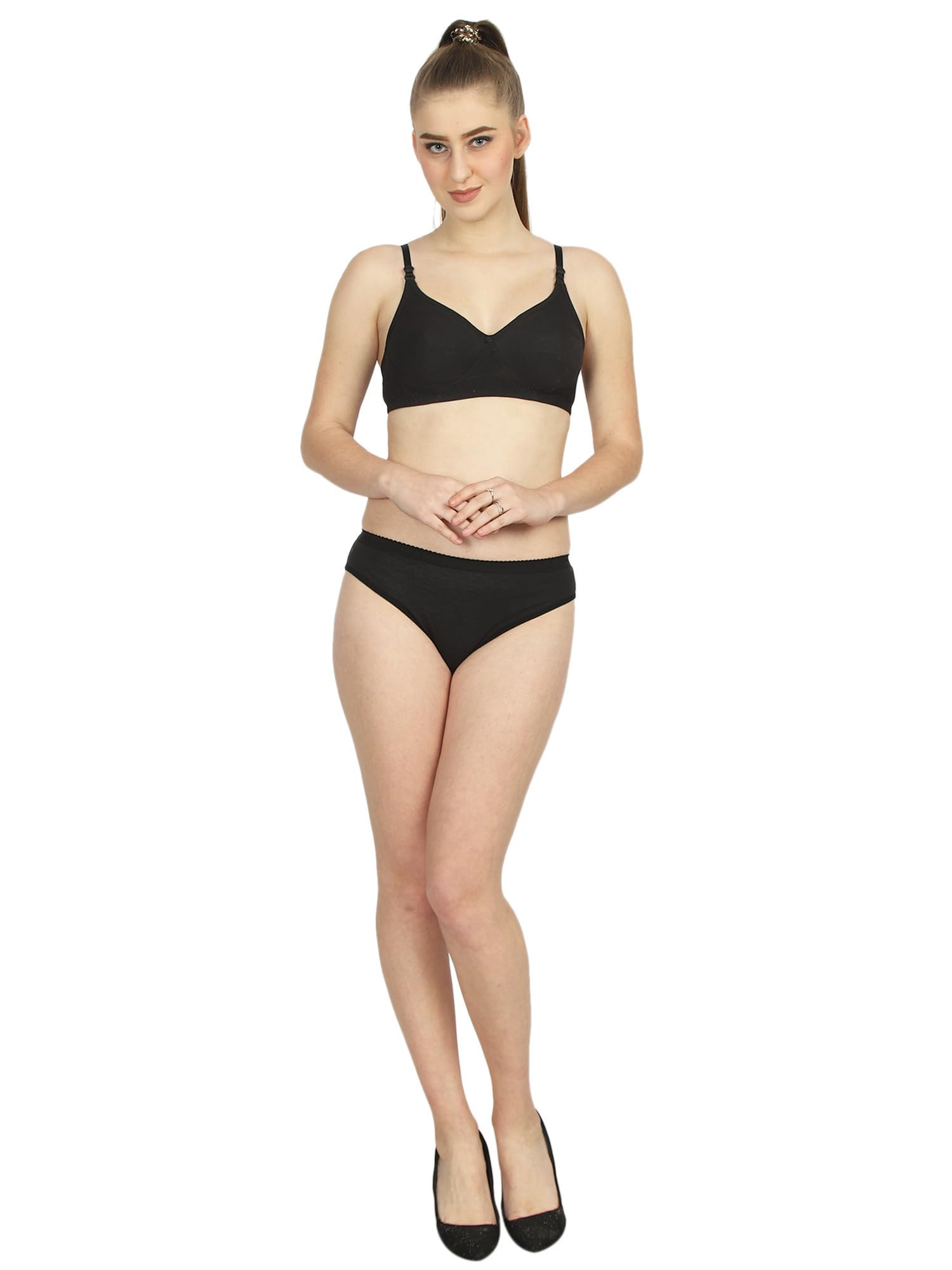 akakee Cotton Blend Bra and Underwear Set for Women & Girls | Full Coverage | Non-Padded Bra and Hipster Panty | Adjustable Strap | Push Up | Soft & Comfortable | Lightweight | Ideal for Regular Use-picture-20