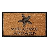Rubber-Cal 'Seaside Shell Shack – Welcome Aboard Doormat 15mm X 18' X 30'