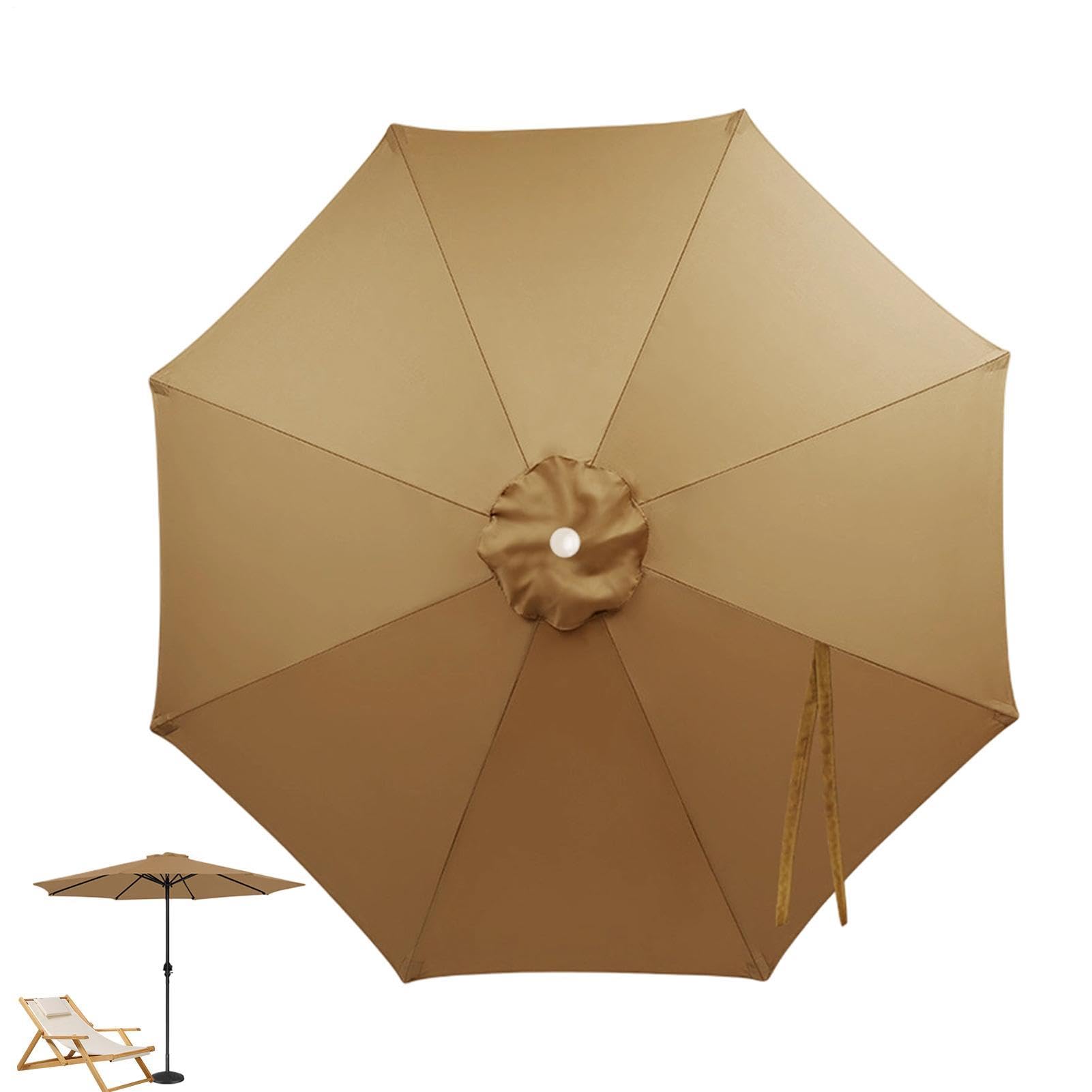 Toile Remplacement de Parasol | Toile Imperméable 8 Baleines Pour Parasol Déporté 3,35 M | Housse Pour Ombrelle Terrasse | Extérieur Jardin Barbecue Parcs Camping Pique-nique Baie Sports Été