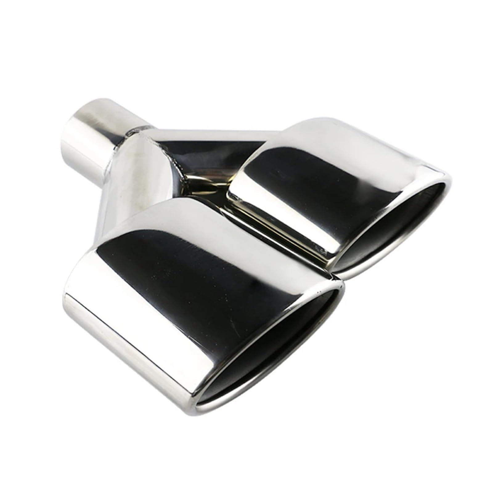 Tubiscarico 1 Set Da 57 Mm, Terminale Di Scarico Doppio In Acciaio Inossidabile Laminato, Tubo Di Scarico Universale Per Auto.
