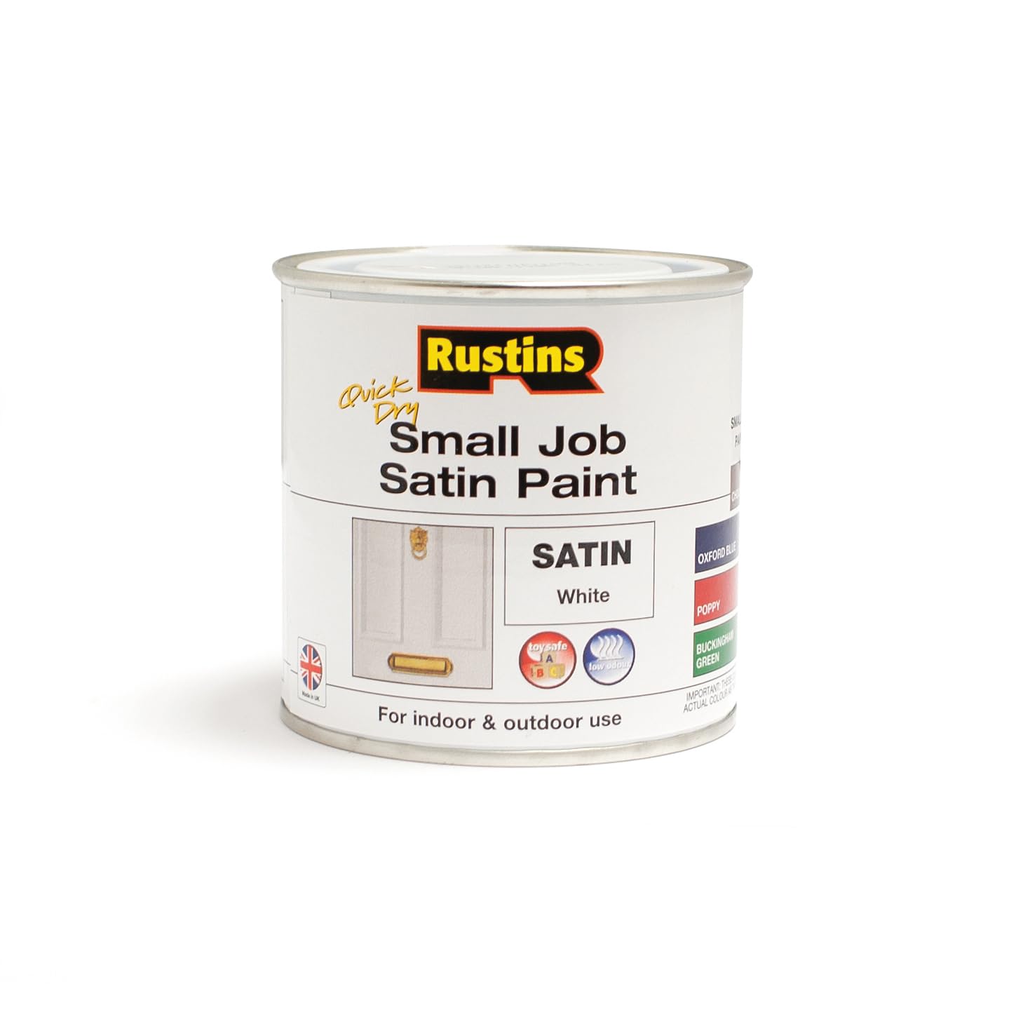 RUSTINS Small Job Satin Paint White 250ml