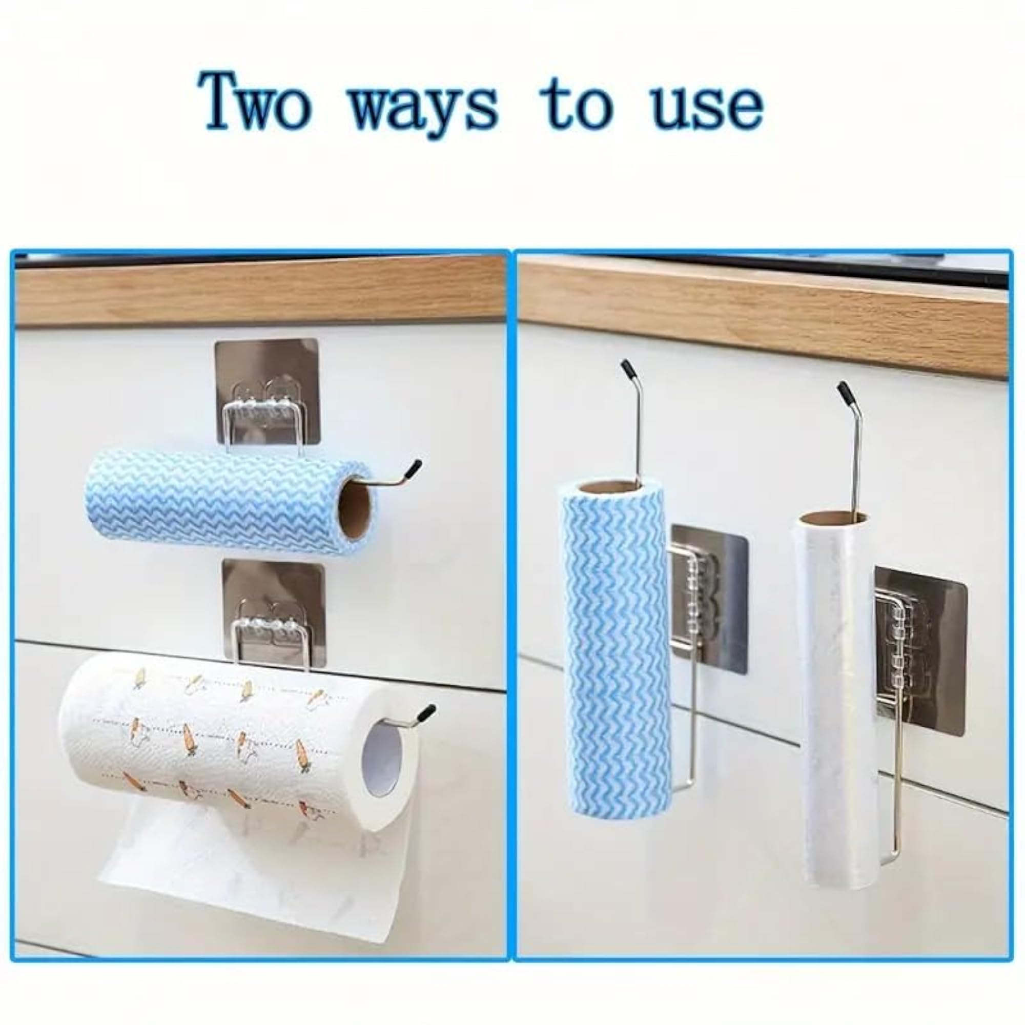 3Pcs Stainless Steel Self Adhesive Toilet Paper Roll Holder