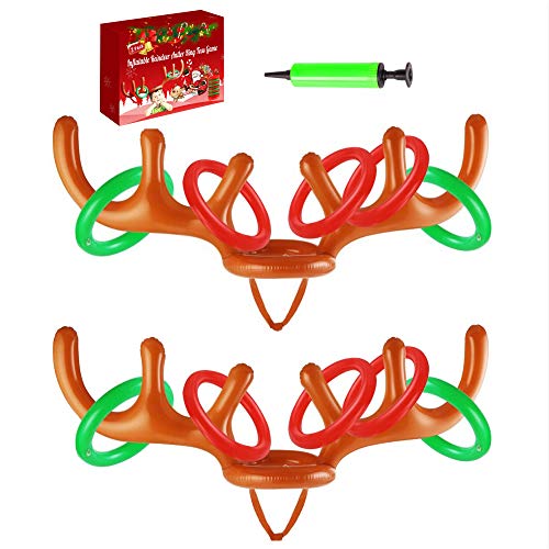 Hapdoop 2-4 Players Inflatable Reindeer Antler Ring Toss Game for Christmas Party - Game Rules Inclu - //coolthings.us