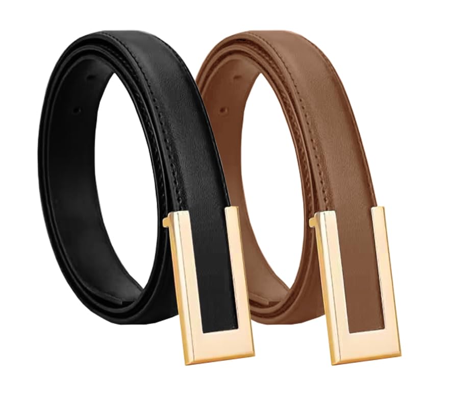 Image of WildHorn Waist Belt for Women Jeans | Womens Skinny Waist Belts with Gold Buckle | Adjustable Belt for Women for Dress, Blazer, Suit