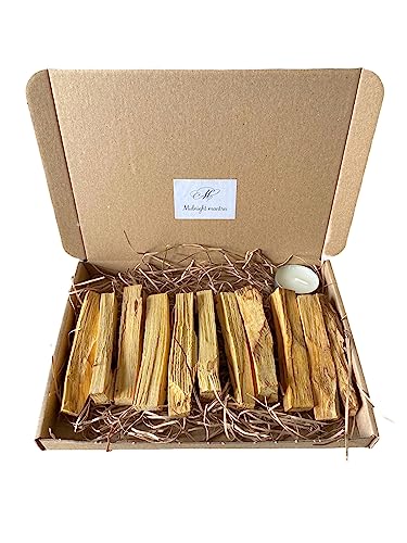 Midnight Mantra Organic Palo Santo | Premium Grade High Resin Ethically Sourced Peruvian Palo Santo Wood Sticks | Natural Incense | Home Negative Energy Cleansing