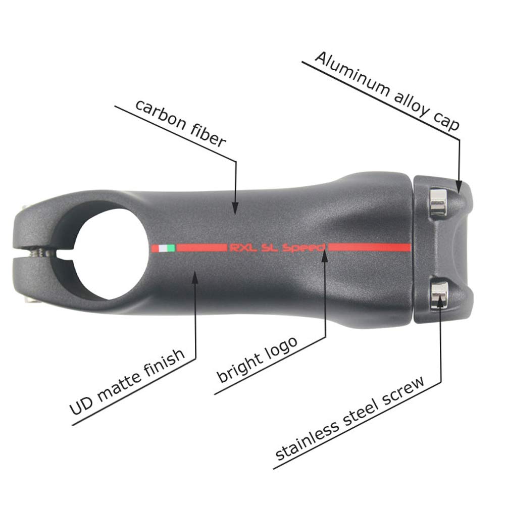 RXL SL MTB stem Bike stem Handlebar stem Bicycle Stems 31.8 MTB Stem 6° 90mm 1-1/8" Bike Handlebar Stem 31.8mm Red UD Matte Carbon Stem