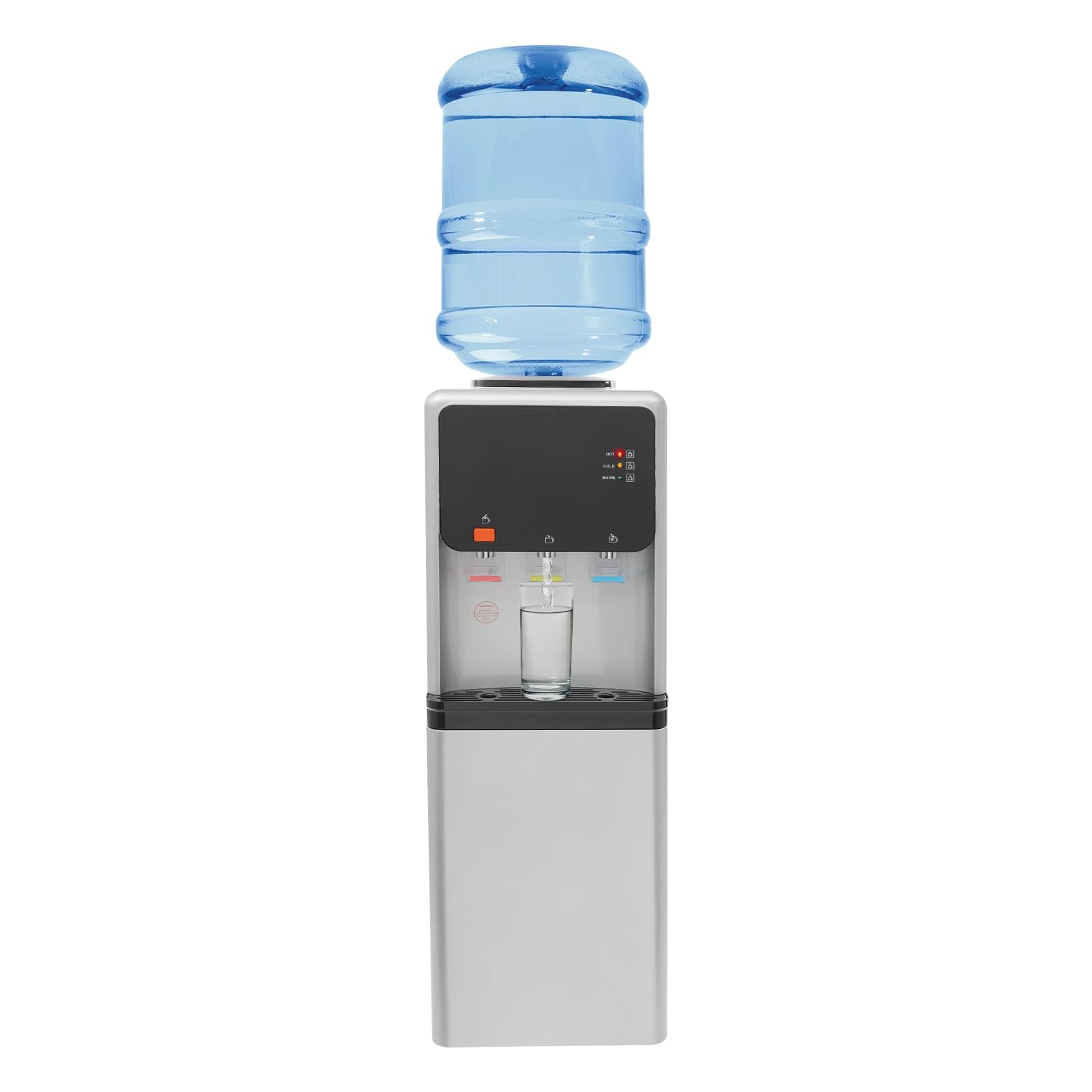 Kalt-/Warmwasserspender auf Fuß, kommerzieller Trinkbrunnen, 3 Temperaturen, kompatibel mit 19 l Wasserflaschen, ideal für Haus, Büro, Hotel